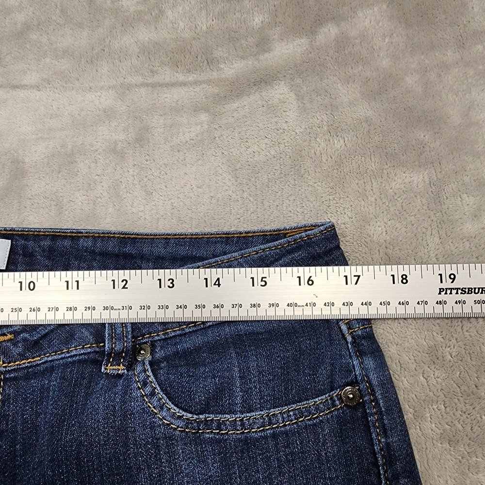 Liz Claiborne Jeans Womens 12 Blue Mid Rise Classic Fit Straight Stretch Denim - Picture 8 of 12